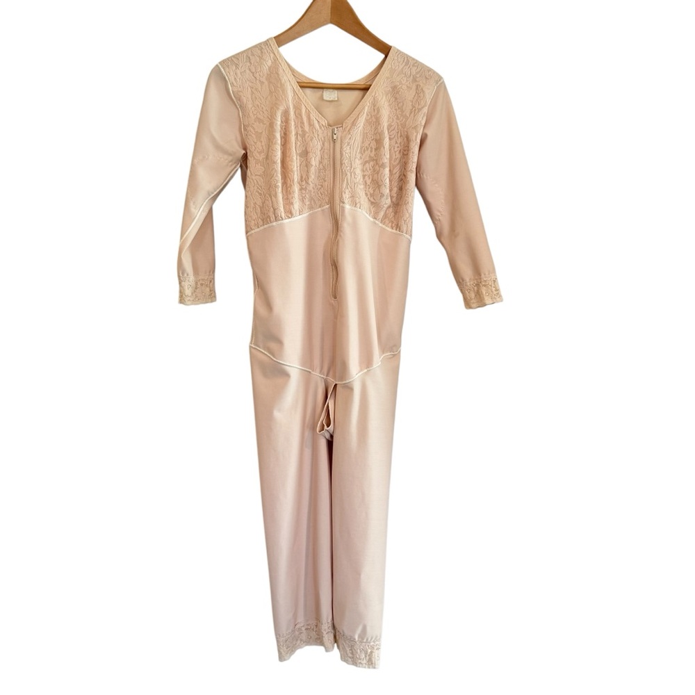 ContourMD Women’s XL Body Suit Nude Mid Calf Bodyshaper Front Zip Post Surgery